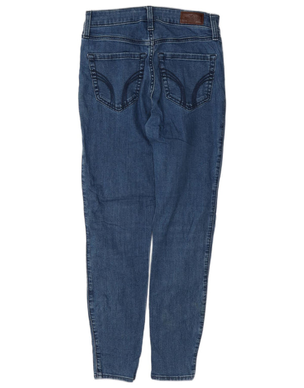 Hollister Damen High Rise Super Skinny Jeans W26 L26 Blaue Baumwolle