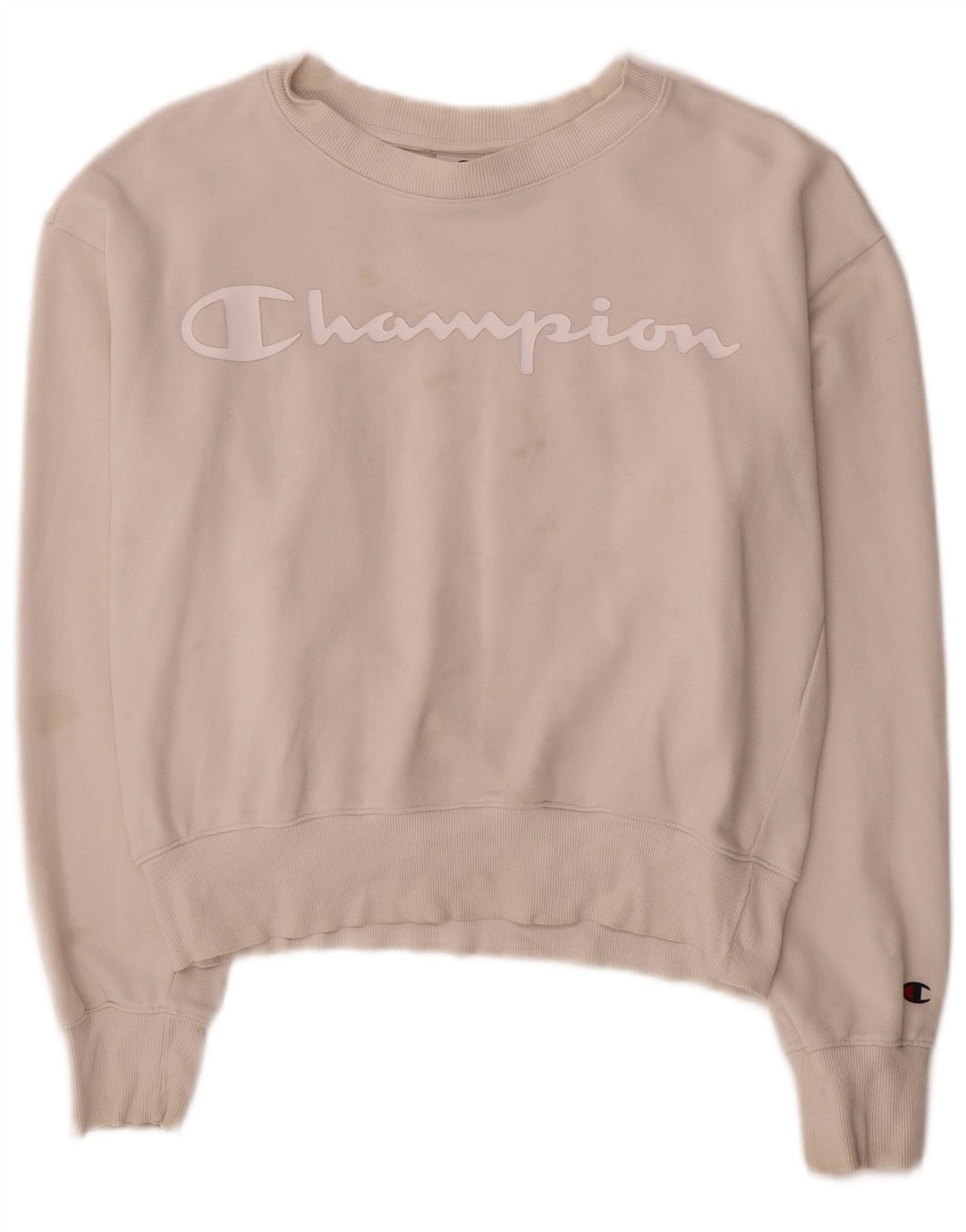 Champion Damen-Sweatshirt mit Grafik, UK 14, mittelweiße Baumwolle