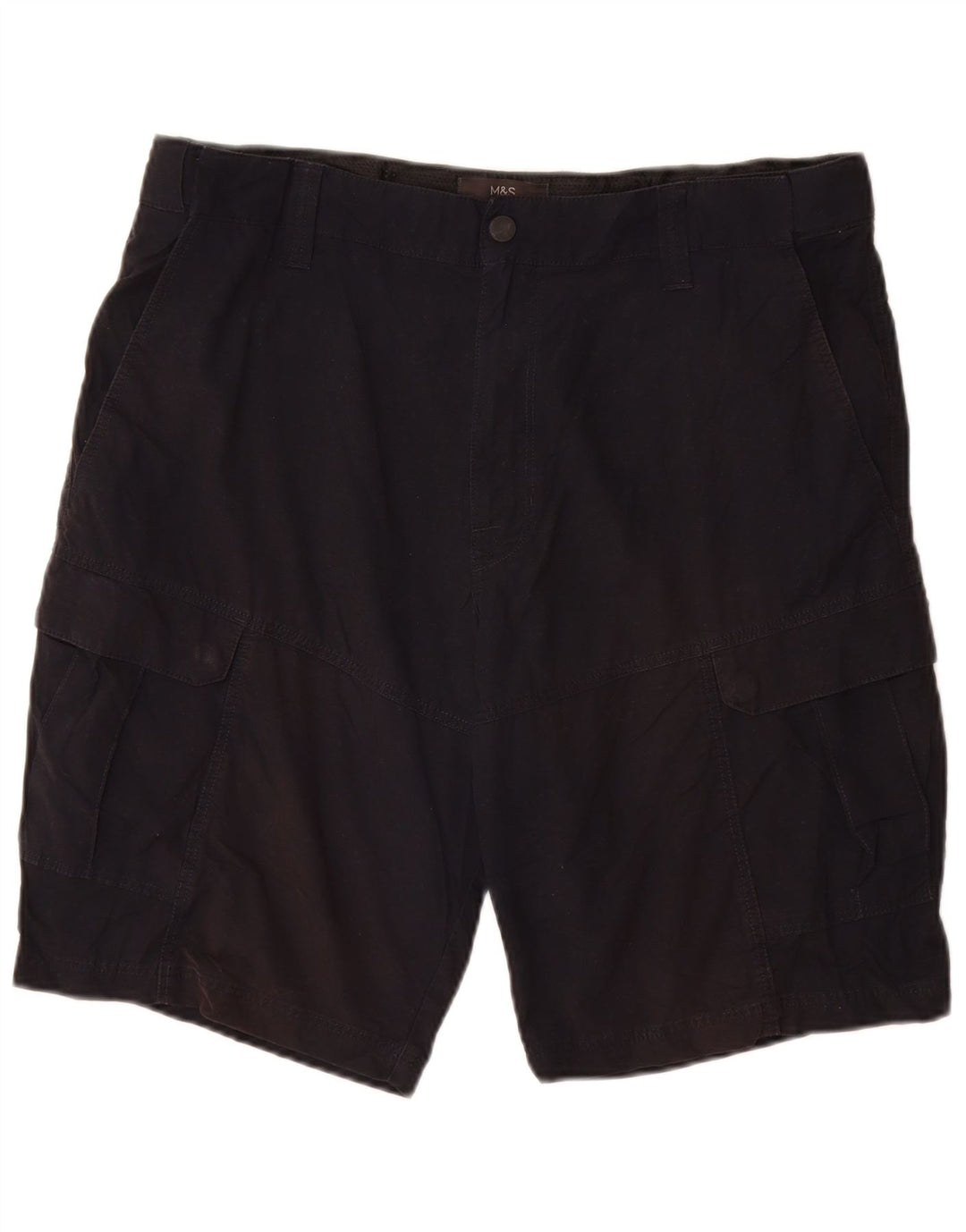 Marks & Spencer Herren Cargoshorts W36 Large Schwarz Baumwolle