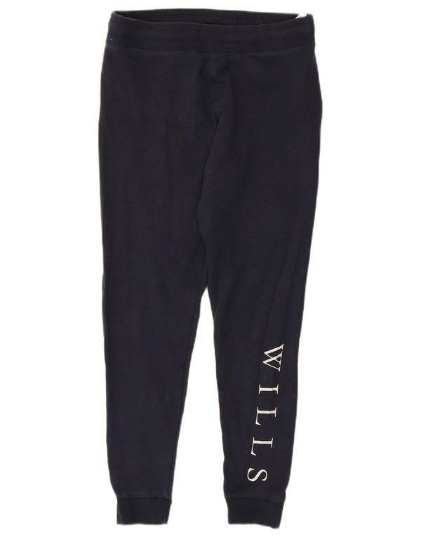 Jack Wills Damen-Trainingsanzug-Hose mit grafischem Muster, Größe M, Marineblau, UK 12