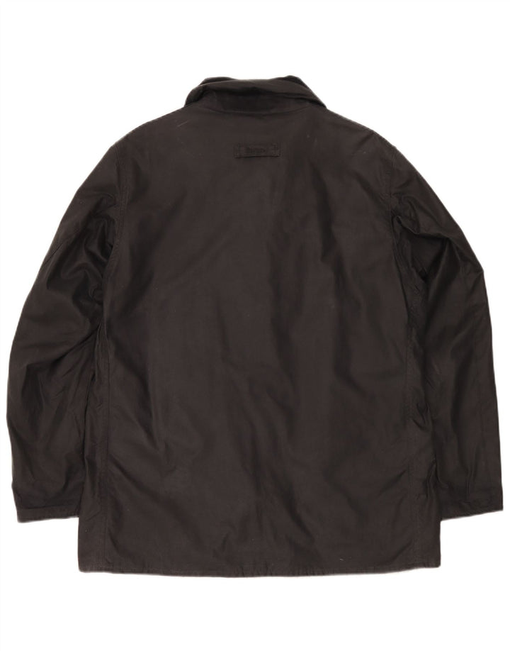 Barbour Herrenjacke aus gewachster Baumwolle, UK 40, große schwarze Baumwolle