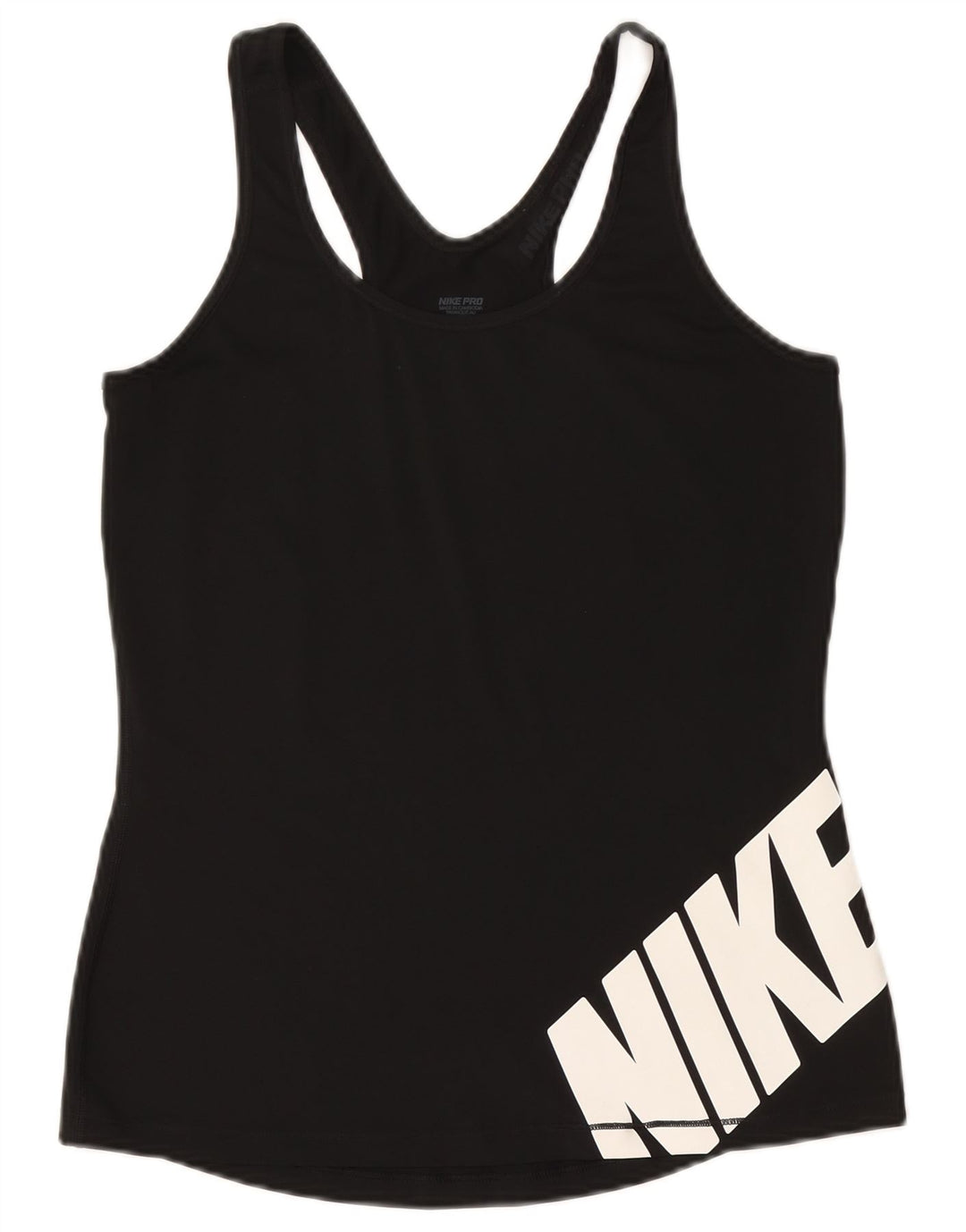 Nike Damen Dri Fit Graphic Vest Top UK 14 Large Schwarz