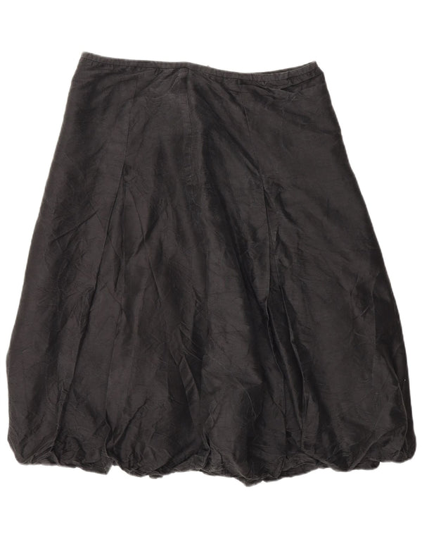 Coast Damen-Blasenrock UK 14 Large W32 Graue Seide