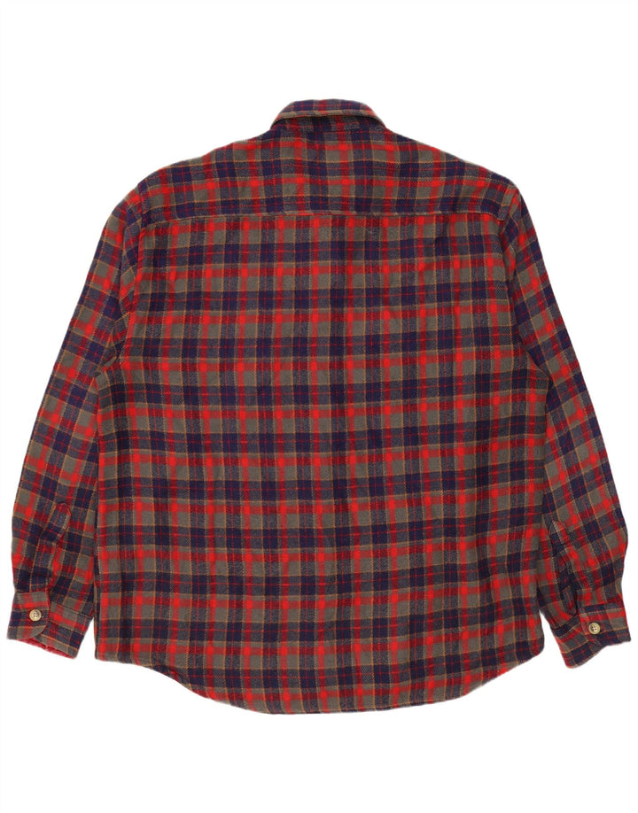 VINTAGE Herren Lumberjack Flanellhemd XL Rot kariert