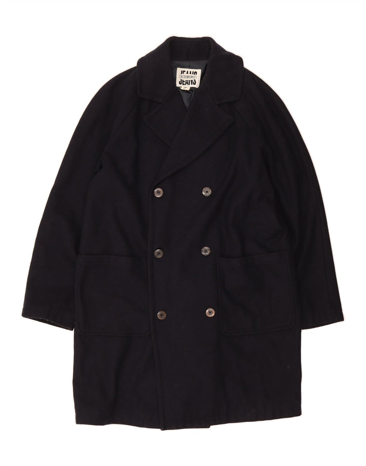 ICEBERG Mens Double Breasted Coat UK 40 Large Navy Blue Vintage Iceberg and Second-Hand Iceberg from Messina Hembry 