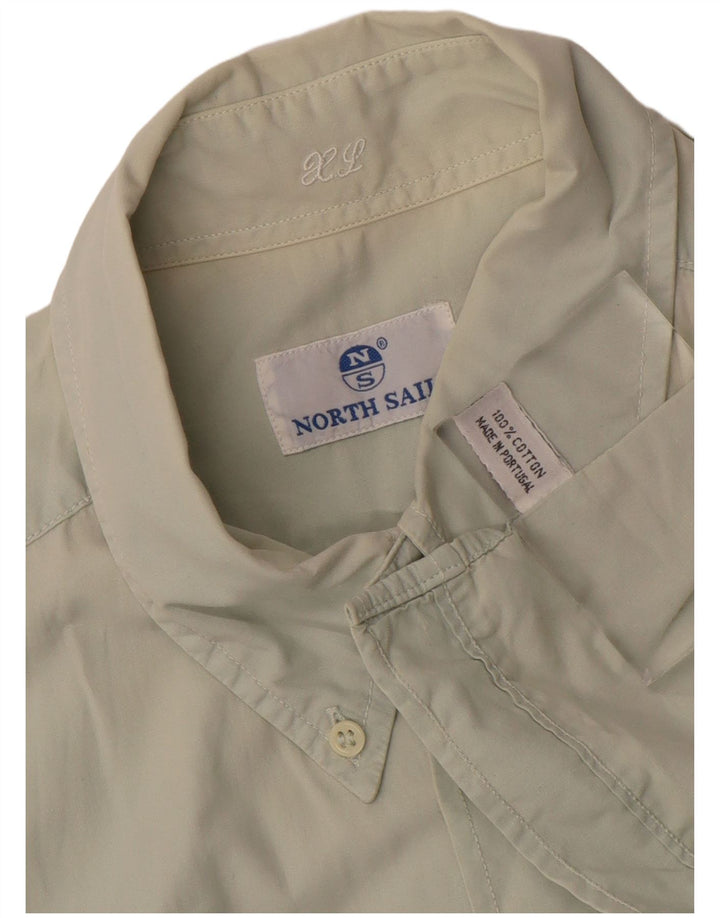 NORTH SAILS Herren Kurzarmhemd XL Grau Baumwolle