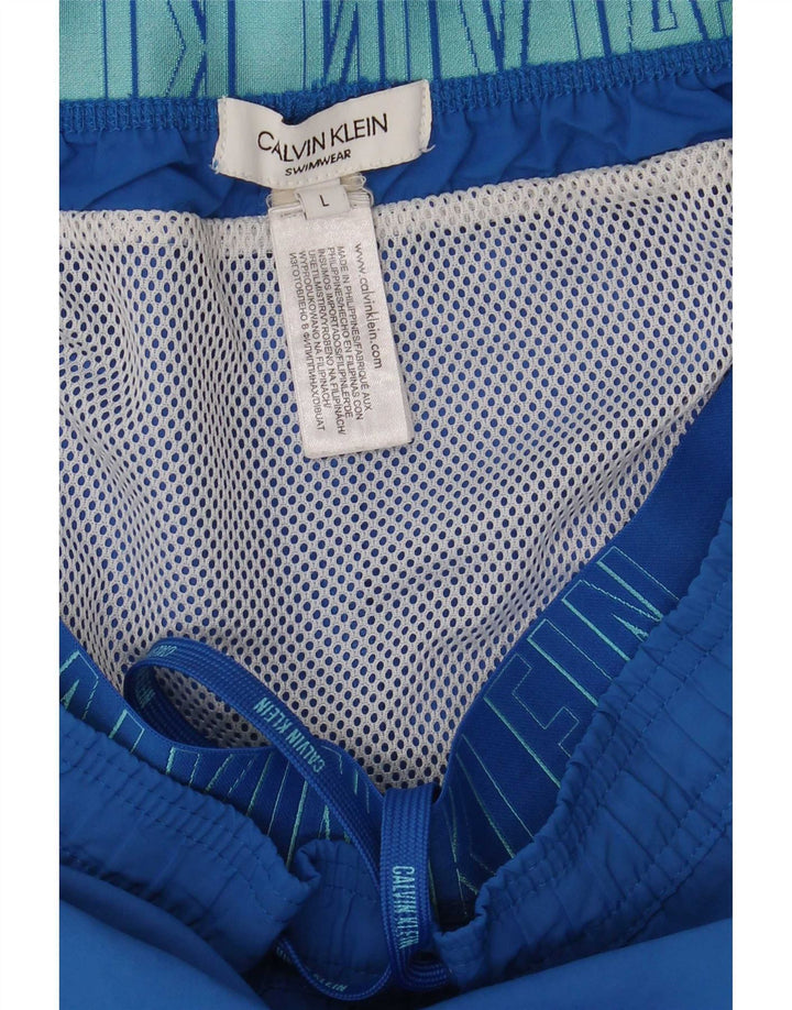 Calvin Klein Herren-Badeshorts, groß, blau, Polyester