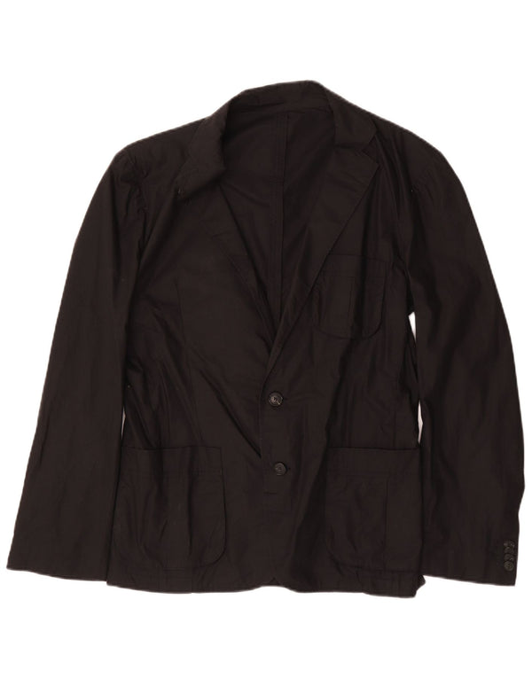 Calvin Klein Herren 2-Knopf-Blazerjacke UK 36 Small Schwarz