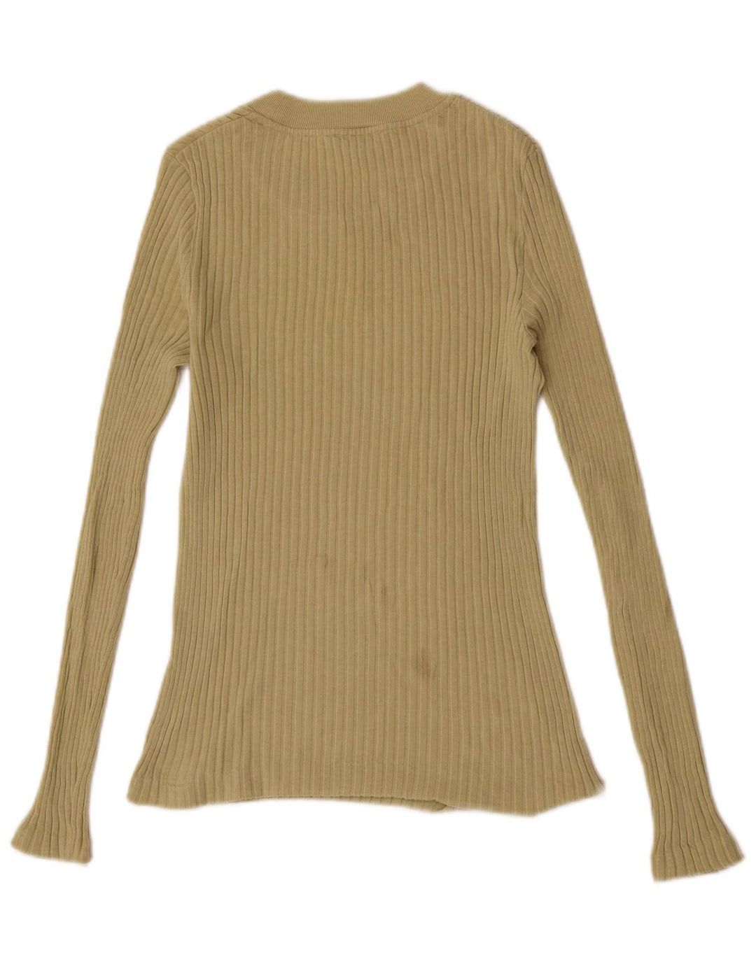 Massimo Dutti Damen Top Langarm UK 8 Small Khaki