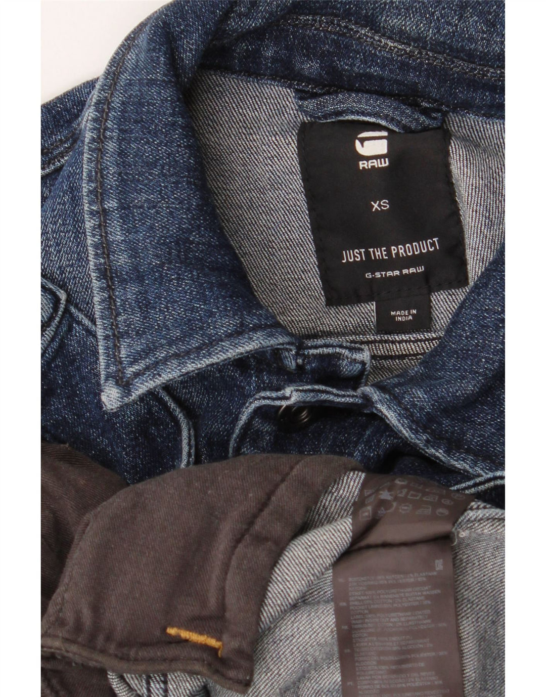 G-STAR Damen Crop Denim Jacke UK 6 XS Marineblau Baumwolle