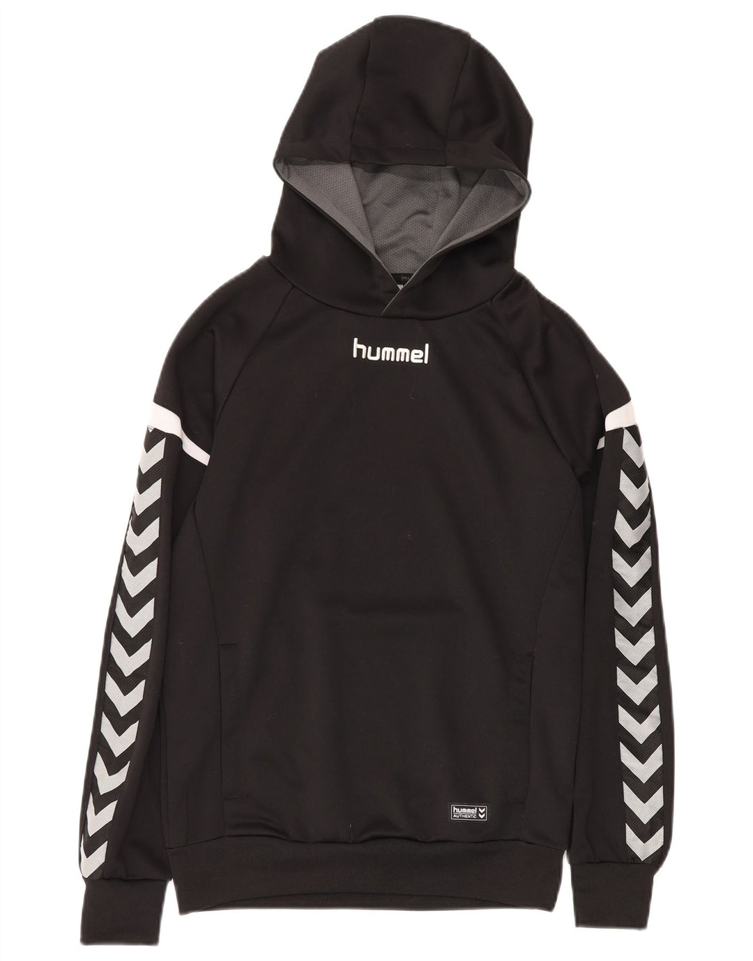 HUMMEL Kapuzenpullover mit Grafik für Jungen, 15–16 Jahre, Größe L, Schwarz, Farbblock