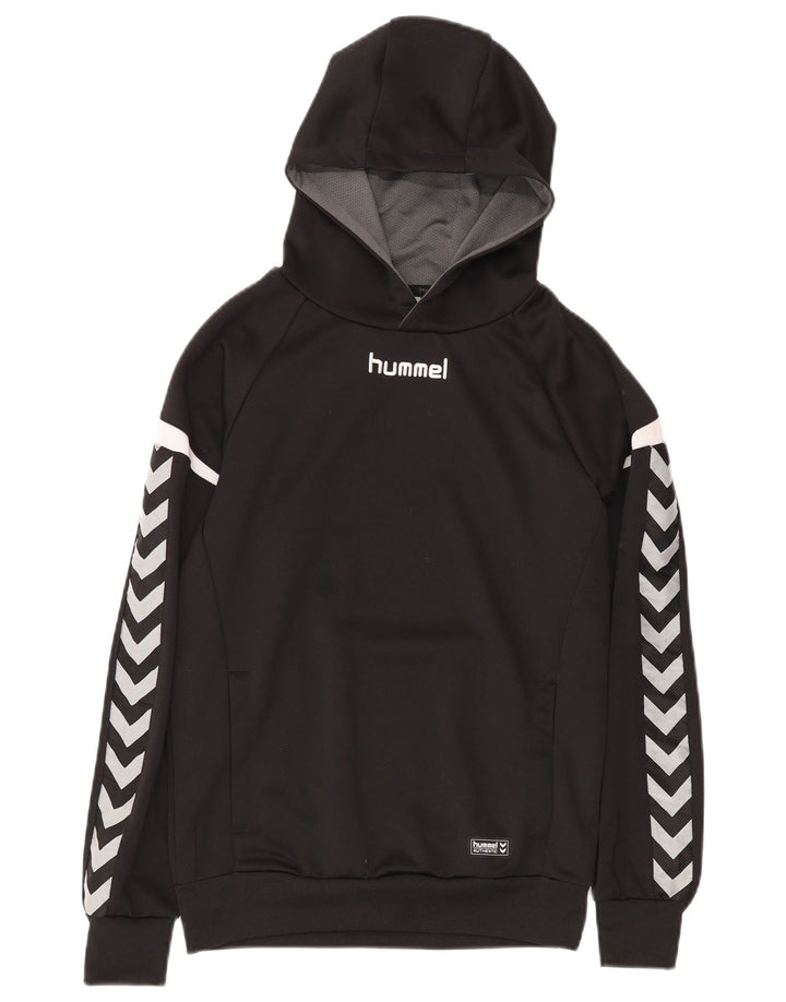 HUMMEL Kapuzenpullover mit Grafik für Jungen, 15–16 Jahre, Größe L, Schwarz, Farbblock