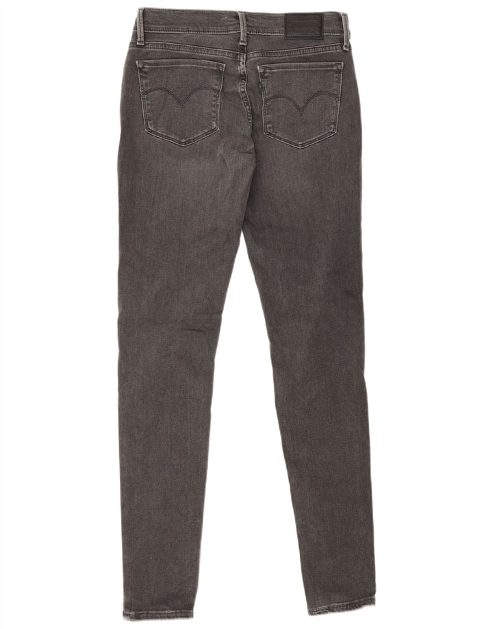 Levi's Damen 721 Skinny Jeans W27 L32 Graue Baumwolle