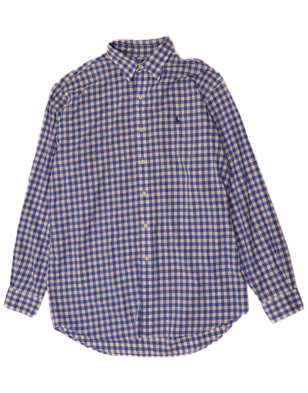 Polo Ralph Lauren Herren-Lowell-Hemd aus mittelblauer Gingham-Baumwolle