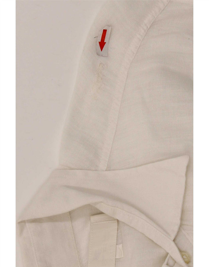 Etro Herrenhemd 2XL Weißes Leinen