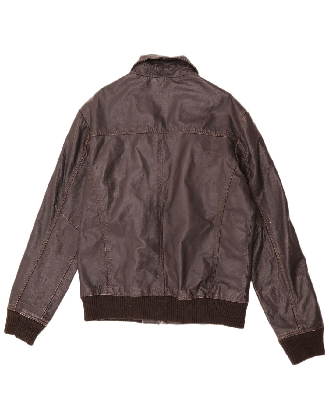 Project Herren Lederjacke UK 40 Large Braun
