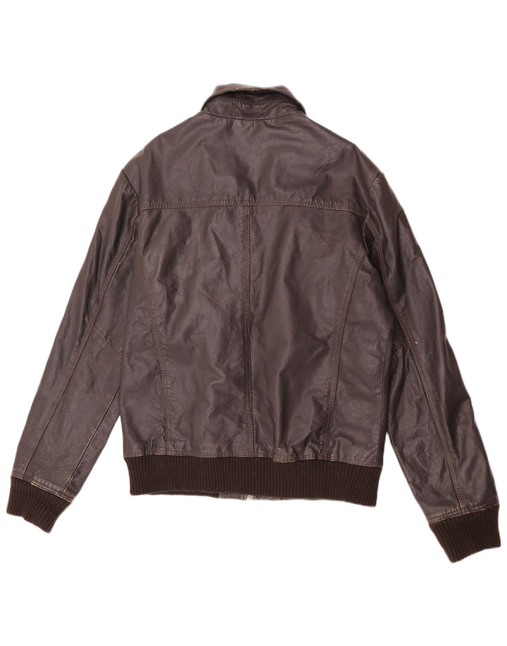 Project Herren Lederjacke UK 40 Large Braun