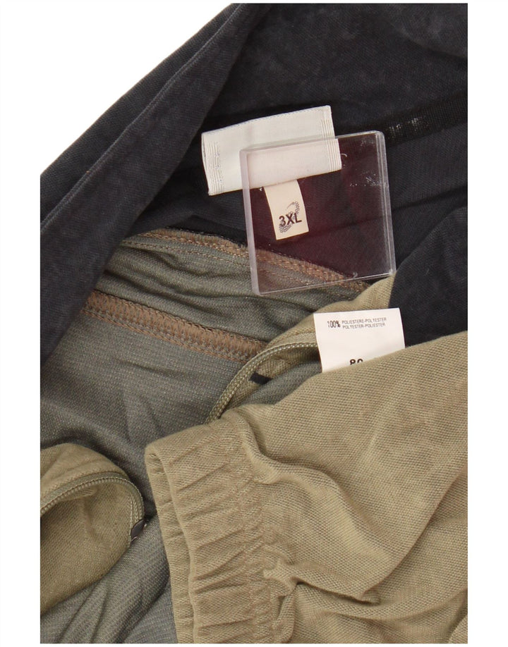 Asics Herren-Trainingsanzugoberteil, Jacke, 3XL, Khaki, Farbblock-Polyester