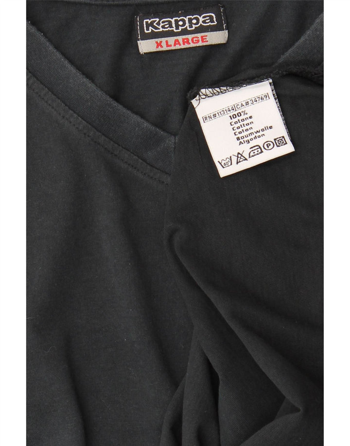 Kappa Herren T-Shirt Top XL Schwarz Baumwolle