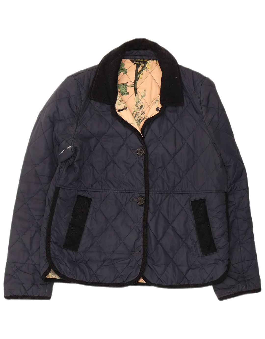 Barbour Damen Steppjacke UK 12 Medium Marineblau