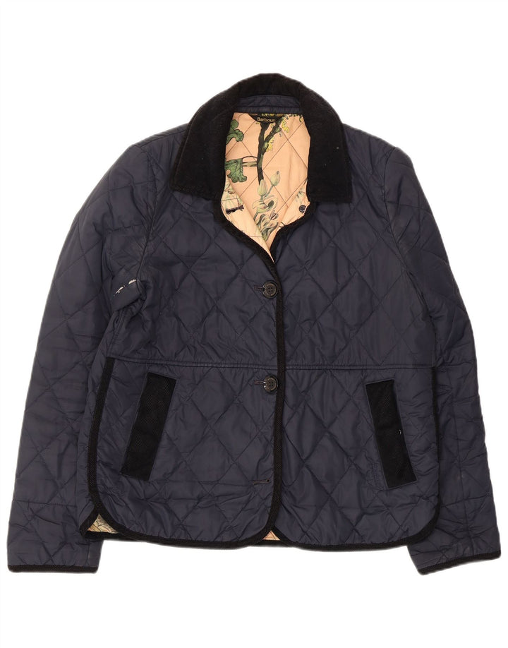Barbour Damen Steppjacke UK 12 Medium Marineblau