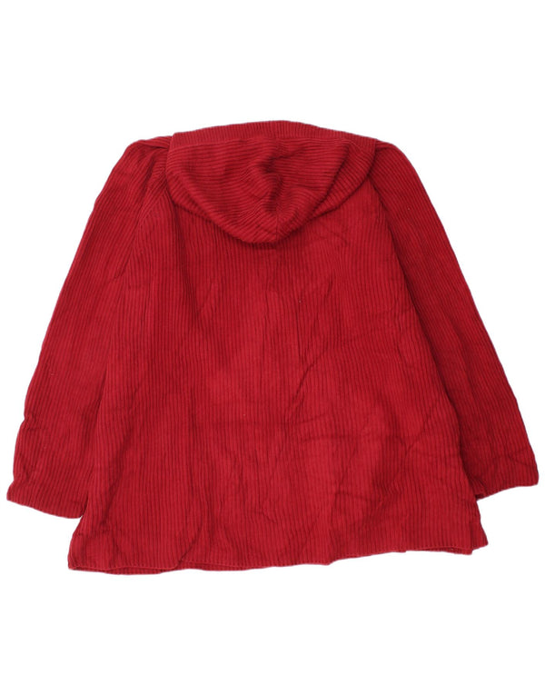 Ralph Lauren Damen Longline-Cardigan mit Kapuze, UK 22 3XL, rote Baumwolle