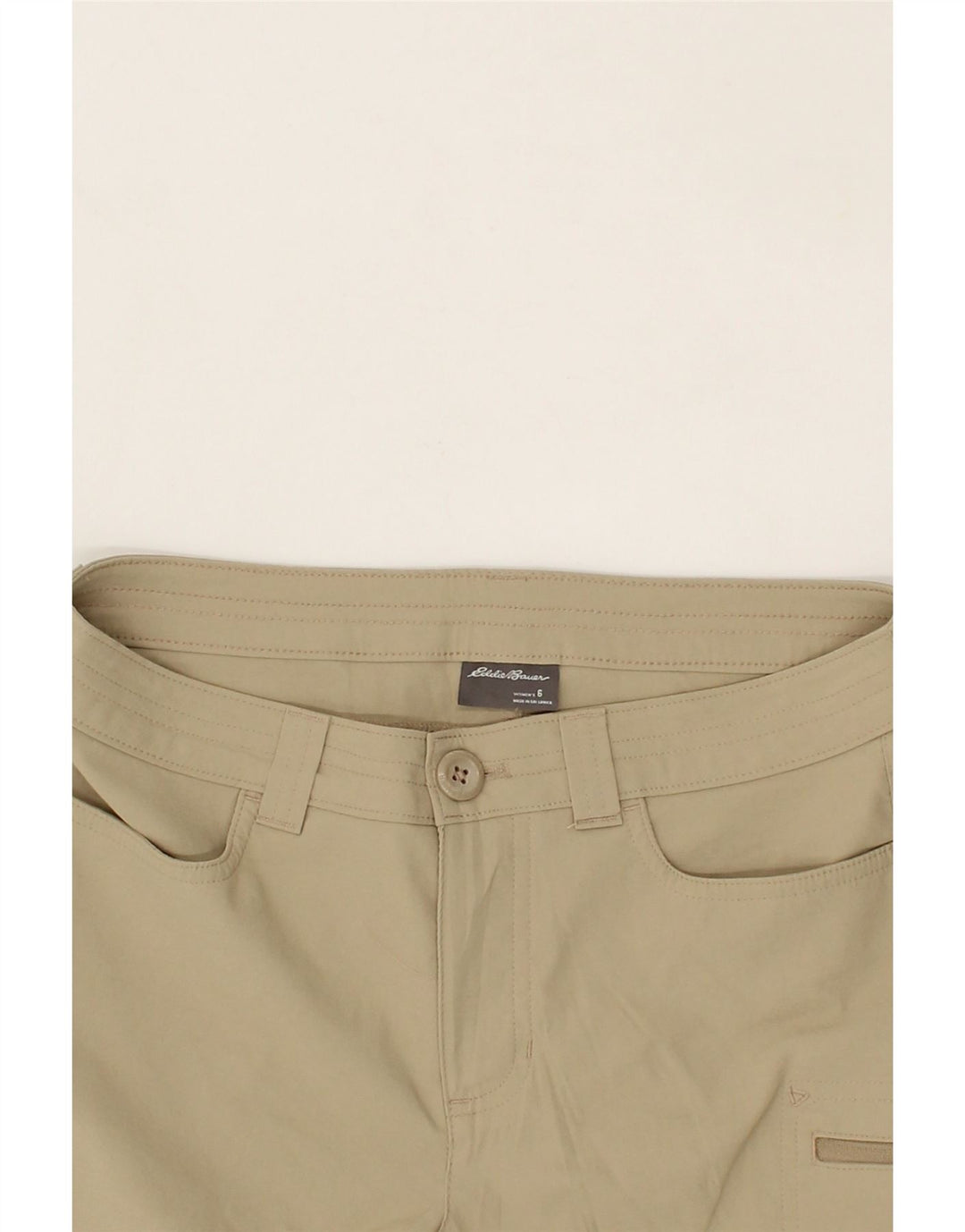 EDDIE BAUER Womens Cargo Shorts US 6 Medium W30 Beige Nylon Vintage Eddie Bauer and Second-Hand Eddie Bauer from Messina Hembry 