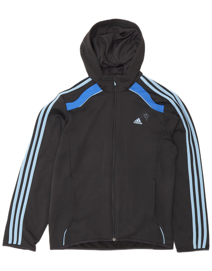 Adidas Herren Zip Hoodie Pullover Medium Schwarz Polyester Sport