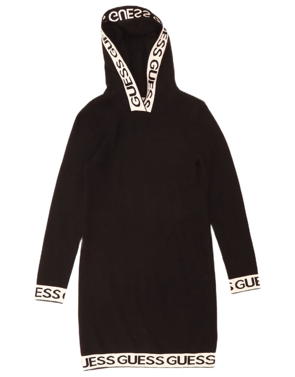 Guess Pulloverkleid mit Kapuze für Mädchen, 9–10 Jahre, Schwarz, Farbblockmuster