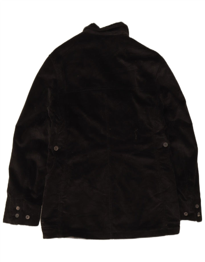 Capalbio Damen 4-Knopf-Samt-Blazer-Jacke IT 44 Mittelschwarze Baumwolle