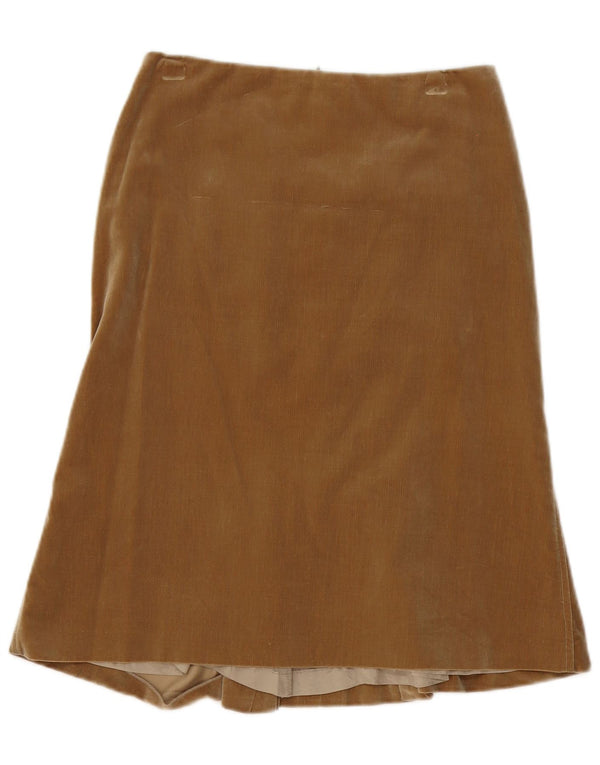 Vintage Damen Trompetenrock aus Cord W28 Mittelbeige