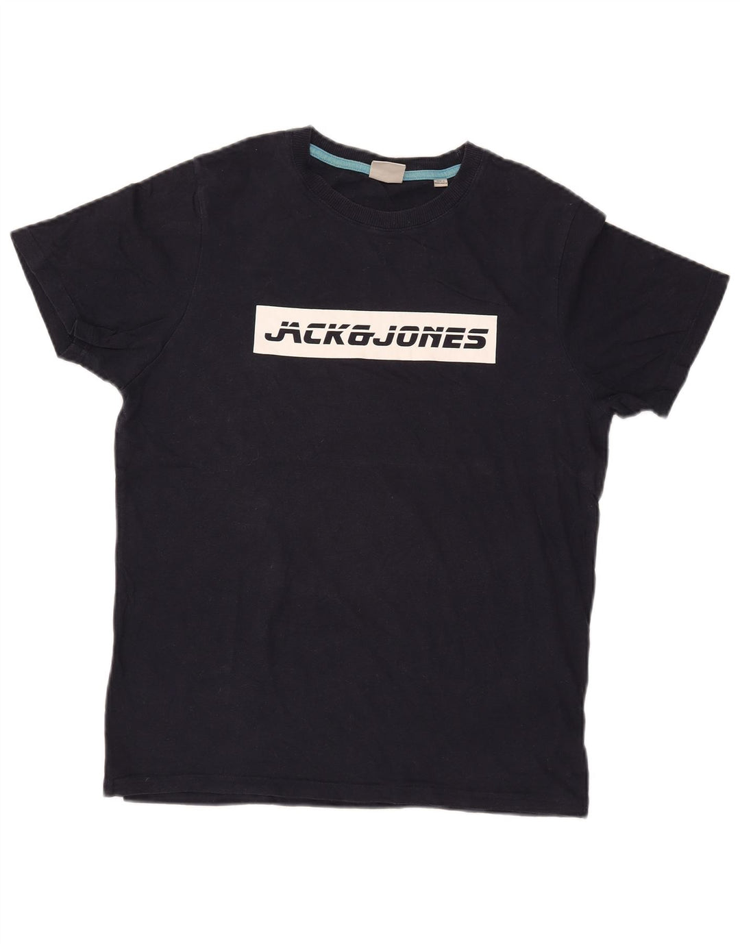 JACK & JONES Herren-T-Shirt mit Grafik, mittlere marineblaue Baumwolle