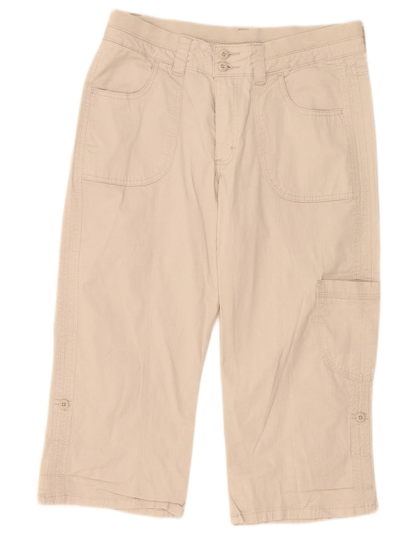 Lee Damen Cargo Caprihose US 12 Large W32 L20 Beige Baumwolle