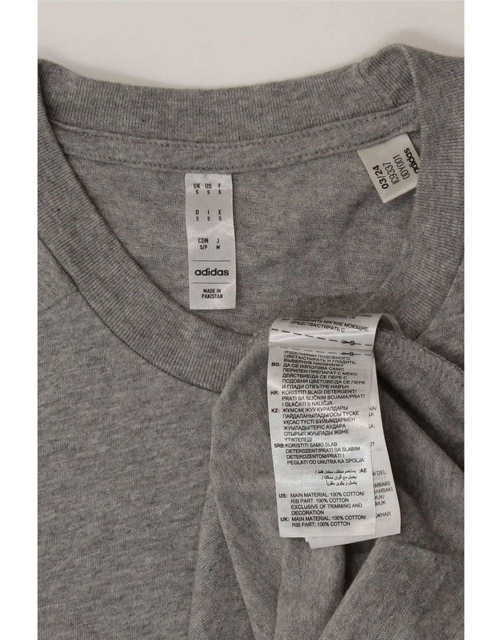 Adidas Herren T-Shirt Top Small Grau Baumwolle