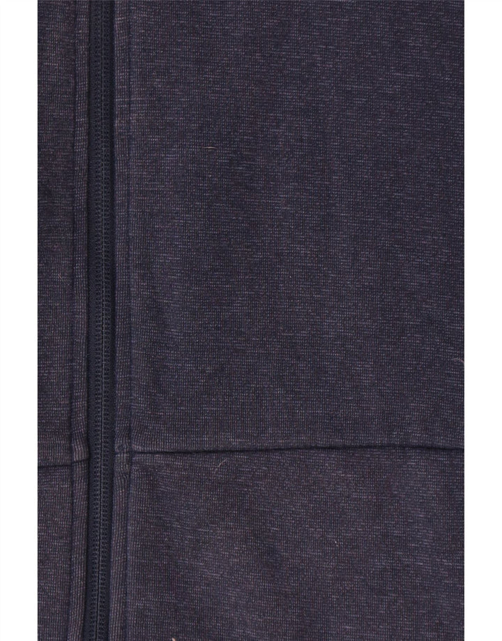 Adidas Herren-Kapuzenpullover mit Reißverschluss, mittlere marineblaue Baumwolle