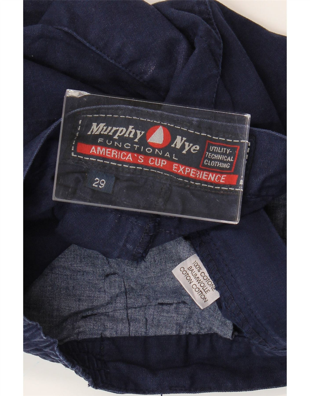 Murphy & Nye Gerade Herren-Cargohose W29 L29 Marineblaue Baumwolle