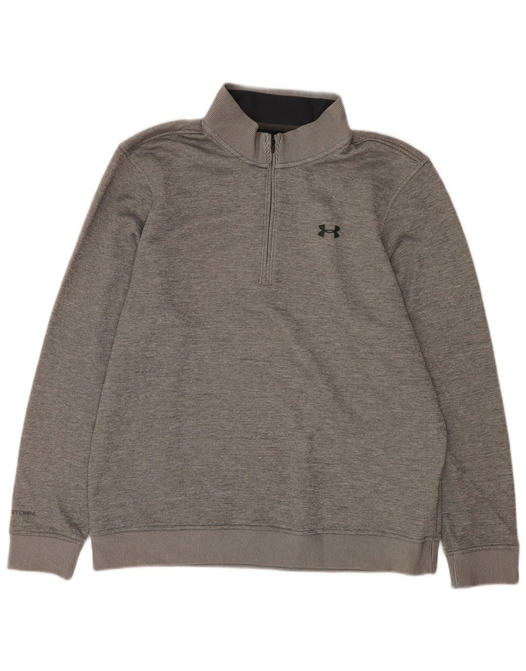 Under Armour Herren-Sweatshirt „Cold Gear“ mit Reißverschluss, Größe L, grau gefleckt