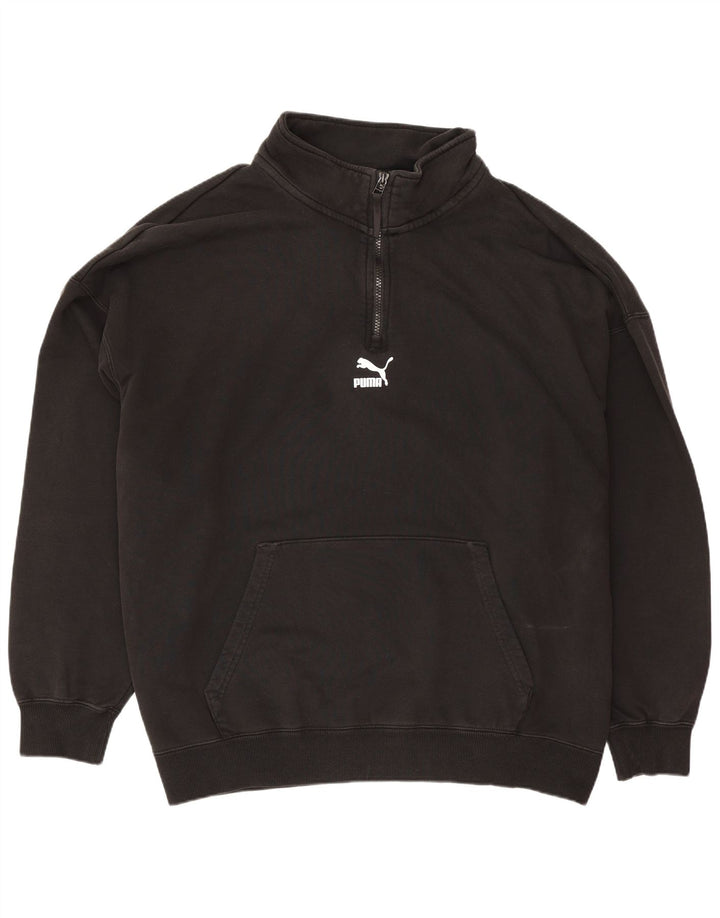 Puma Herren-Sweatshirt mit Reißverschluss, 2XL, Schwarz