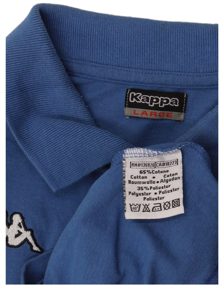 Kappa Herren-Poloshirt, große blaue Baumwolle