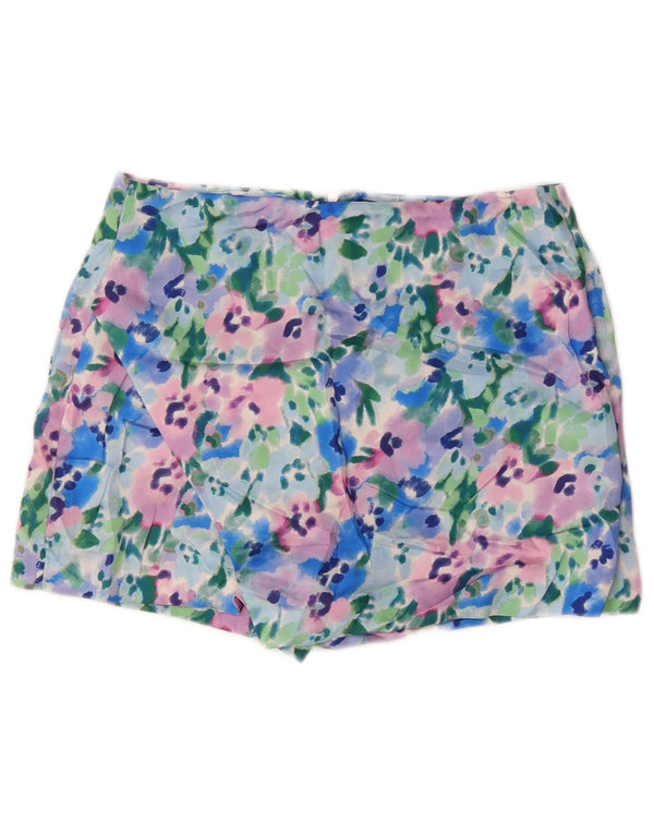 Zara Damen-Shorts mit hoher Taille, lässig, Größe S, W26, mehrfarbig, Blumenmuster