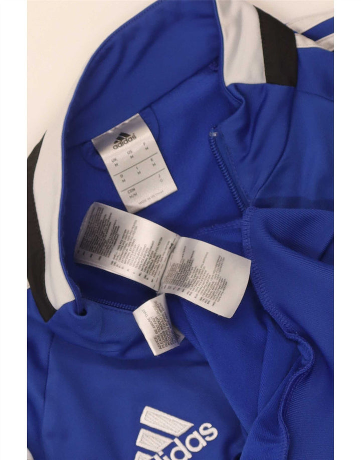 Adidas Herren-Trainingsanzug mit grafischem Oberteil, Mittelblaues Farbblock-Polyester