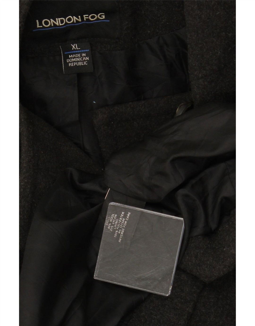 LONDON FOG Damen Pea Coat mit Kapuze UK 18 XL Graue Wolle