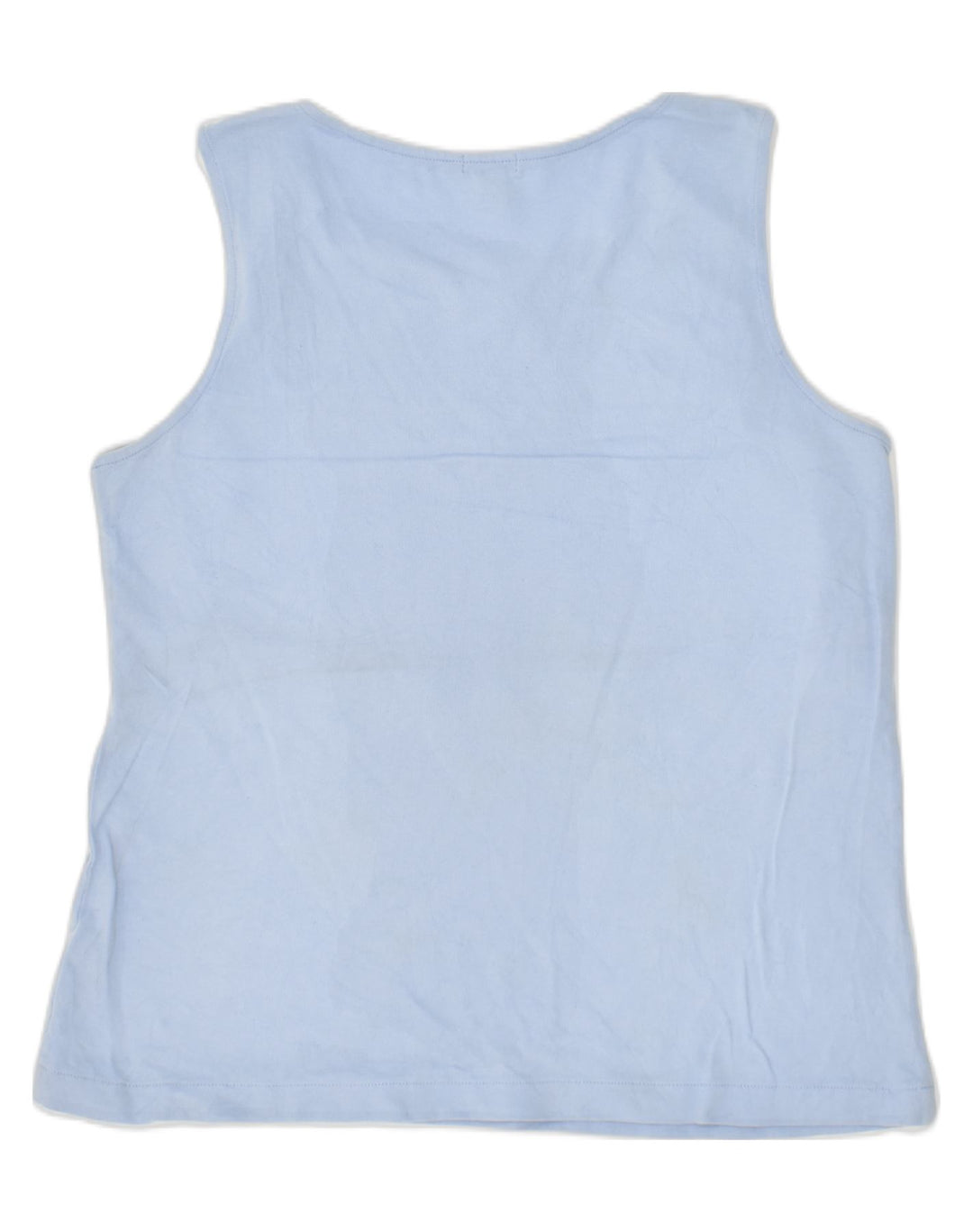 J. CREW Womens Vest Top UK 16 Large Blue Cotton | Vintage J. Crew | Thrift | Second-Hand J. Crew | Used Clothing | Messina Hembry 