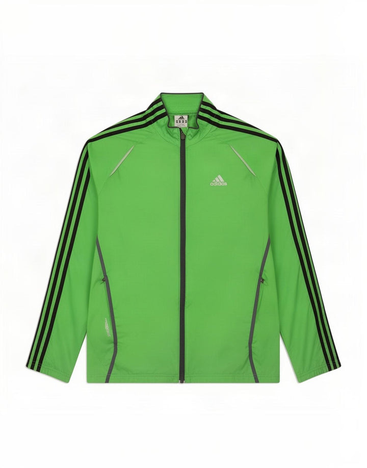Adidas Herren-Trainingsanzug-Top-Jacke, kleines grünes Nylon