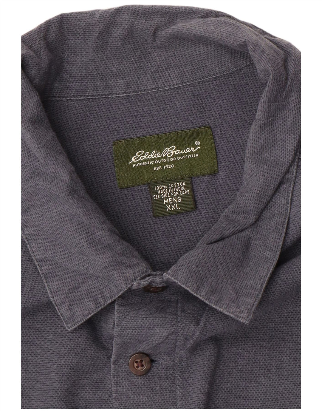 Eddie Bauer Herren Kurzarmhemd 2XL Marineblau Baumwolle