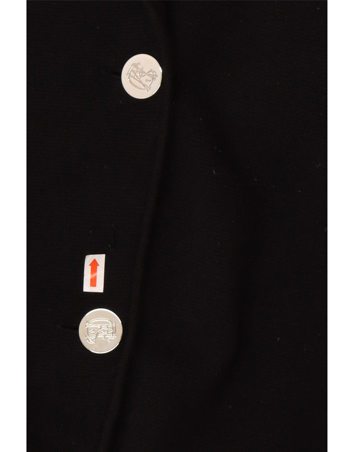 CHAPS Damen-Blazerjacke mit 3 Knöpfen, UK 14, mittelschwarz, Baumwolle