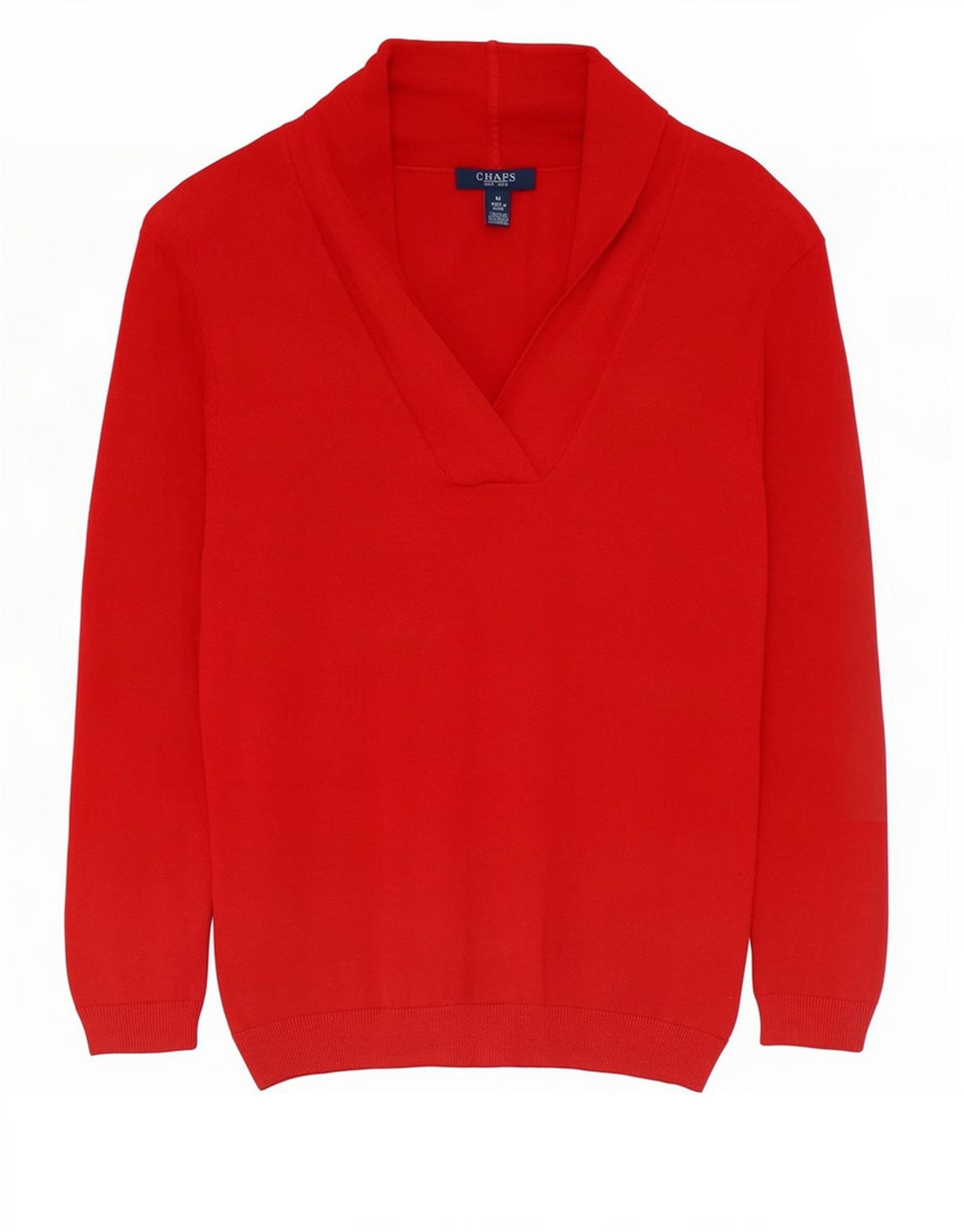Chaps Damen-Pullover mit Schalkragen, UK 12, mittelrote Seide