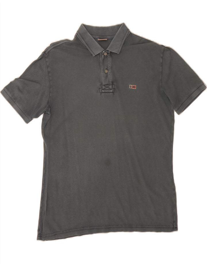 NAPAPIJRI Mens Polo Shirt XL Grey Cotton Vintage Napapijri and Second-Hand Napapijri from Messina Hembry 