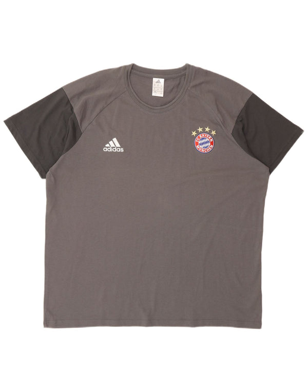 Adidas Herren FC Bayern München T-Shirt Top 2XL Grau Baumwolle