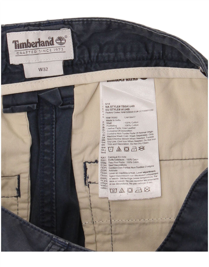 Timberland Herren Freizeitshorts W32 Medium Marineblau Baumwolle